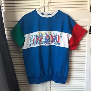 VINTAGE Ken Done America’s cup Colorblock Shirt